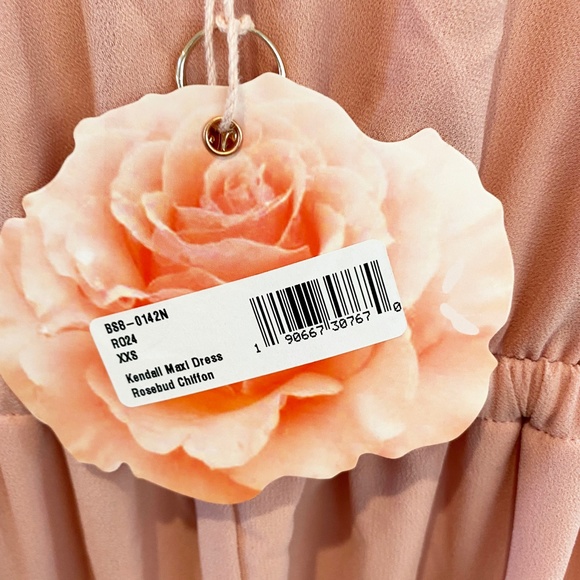Show Me Your Mumu Kendall Maxi Dress Rosebud Chiffon Bridesmaid Gown XXS NWT - Picture 8 of 9